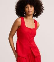 Blusa Alongada em Viscolinho com Decote Quadrado e Amarração - 2