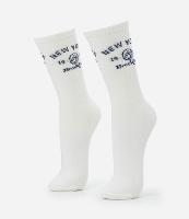 Meia Cano Alto em Algodão com Estampa New York Brooklyn - 1