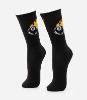 Meia Cano Alto em Algodão com Estampa Bola Oito - 1