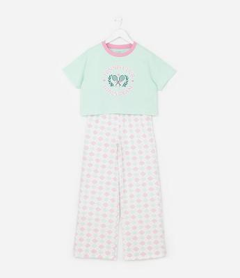 Pijama Longo Infantil com Estampa Tennis Club - Tam 5 a 14 Anos