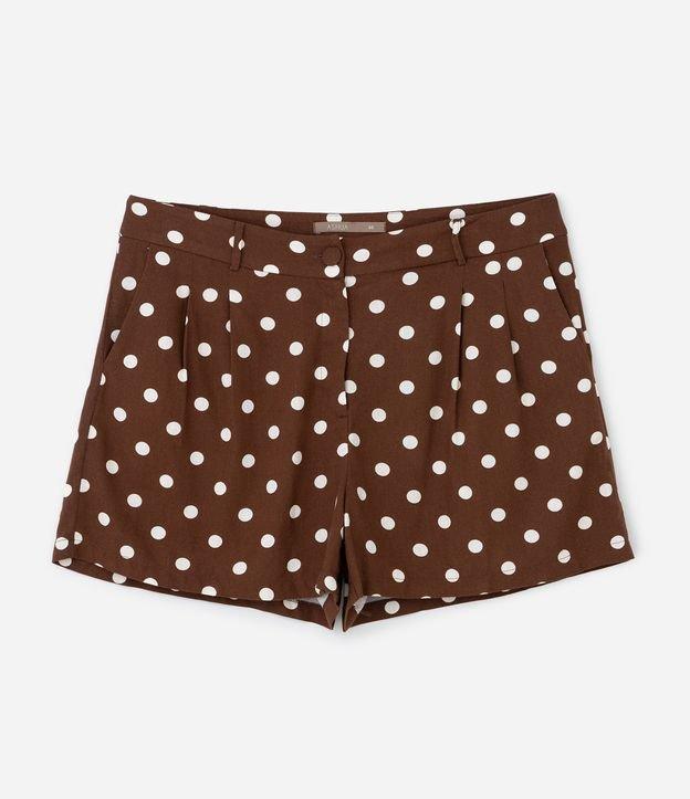 Short em Viscolinho com Estampa Poá Curve & Plus Size - 1