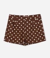 Short em Viscolinho com Estampa Poá Curve & Plus Size - 1