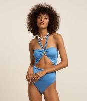 Maiô em Microfibra Brilhante com Vazado e Aviamento de Estrela - 2