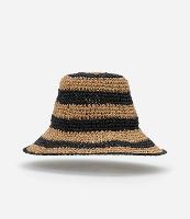 Chapéu Bucket de Palha Listrada - 1