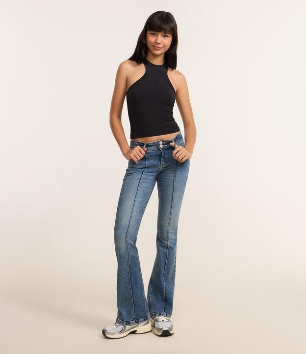 Calça Bootcut em Jeans com Nervuras - 2