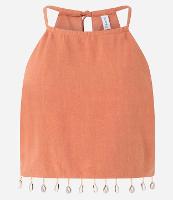 Blusa em Viscolinho com Decote Halter e Conchas - 1