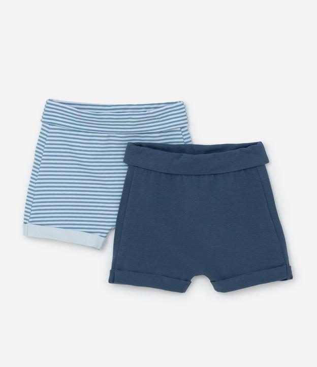Kit 02 Bermudas Infantis em Cotton - Tam 0 a 18 Meses - 1