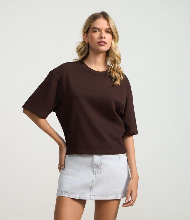 Blusa Básica em Algodão com Barra Ajustada - 1