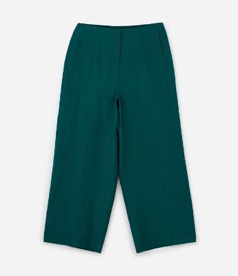 Calça Wide Leg Alfaiataria em Viscose Curve & Plus Size