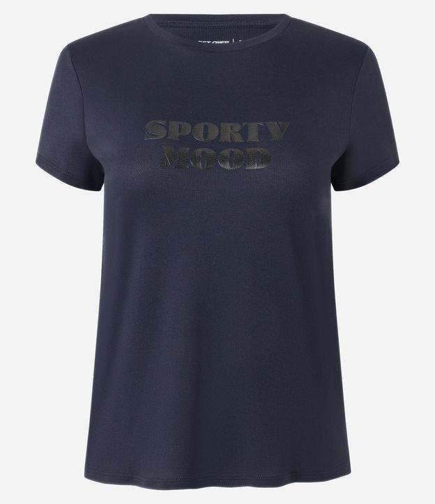 Camiseta Esportiva com Tecnologia Dry e Lettering Sporty Mood - 1