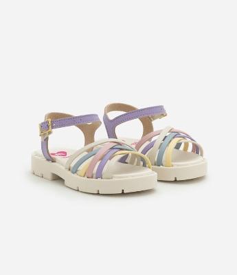 Sandália Infantil em PU com Solado Tratorado Molekinha - Tam 20 ao 25