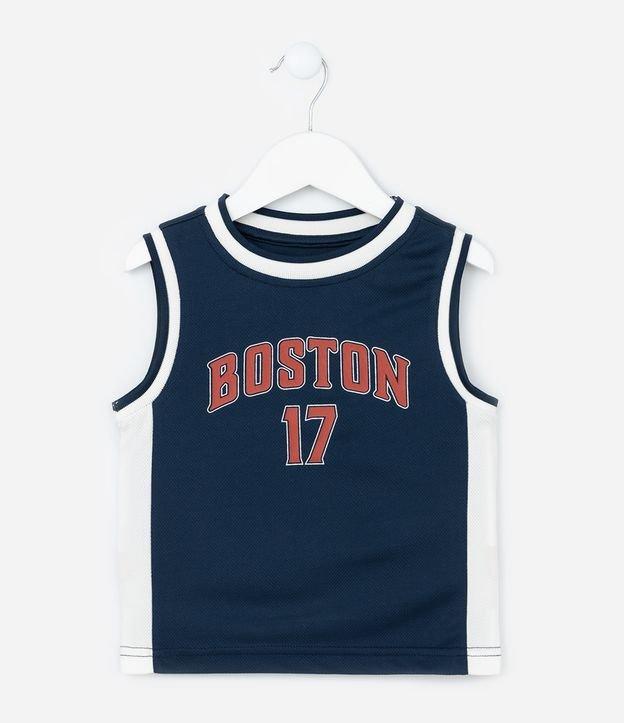 Camiseta Esportiva Infantil Estampa Boston 17 - Tam1 a 6 Anos - 1