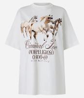 Camiseta Oversized em Algodão com Estampa Criminal Love Cavalos - 1