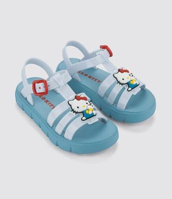 Sandália Infantil de Tiras com Patch Hello Kitty - Tam 25 ao 33