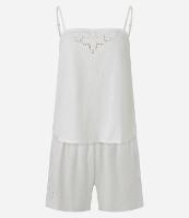 Pijama Short Doll em Viscolinho com Bordado Richelieu - 1