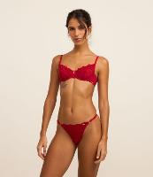 Calcinha String Fio em Microfibra com Renda - 1