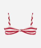 Biquíni Top Bandeau em Microfibra Listrada com Nózinho - 1