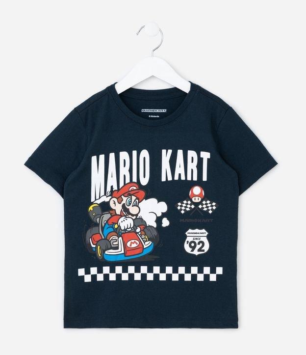 Camiseta Infantil com Estampa Corrida Mario Kart Speed Trial -Tam 4 a 10 anos - 1