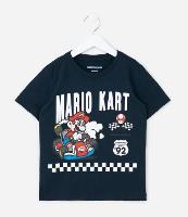 Camiseta Infantil com Estampa Corrida Mario Kart Speed Trial -Tam 4 a 10 anos - 1