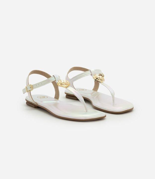 Sandália Infantil em PU com Flor Aplicada - Tam 26 ao 34 - 1