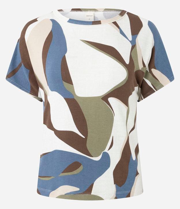 Blusa Sem Cava em Viscose com Estampa Abstrata - 2