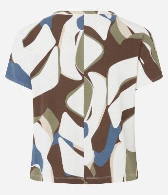 Blusa Sem Cava em Viscose com Estampa Abstrata
