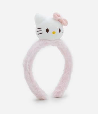 Tiara com Pelinhos e Carinha da Hello Kitty