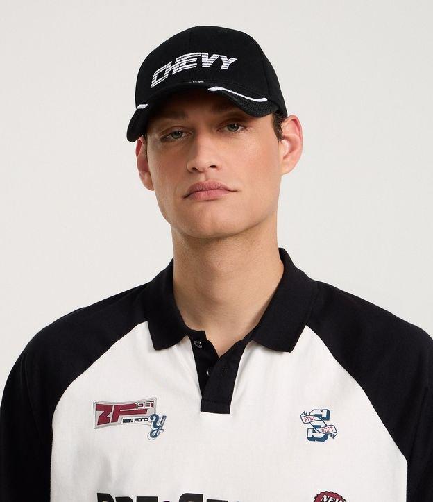 Boné Aba Curva em Sarja com Letras Dad Hat Chevrolet - 1