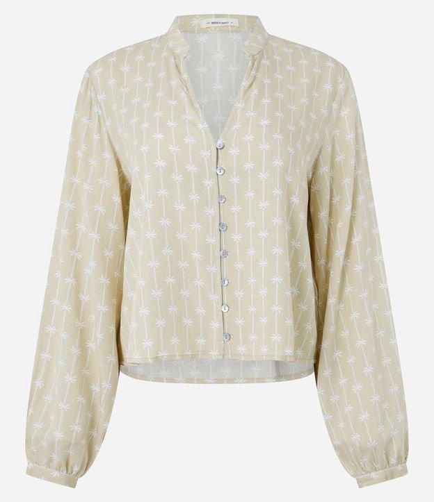Camisa em Viscose com Gola Padre e Botões - 1