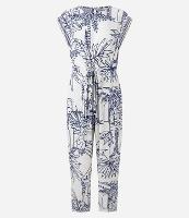 Macacão Texturizado em Viscose com Bordado Folhagem - 1