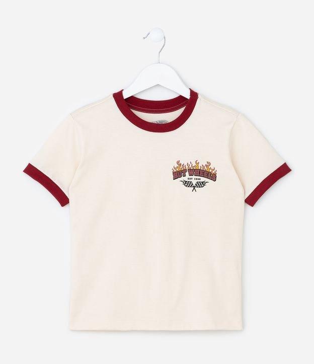 Camiseta Infantil com Estampa e Lettering Hot Wheels - Tam 4 a 10 Anos - 1