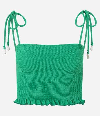 Blusa Cropped em Lastex com Alcinha de Amarração Búzios