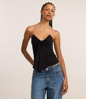 Blusa Sem Alça em Bengaline com Laço - 2