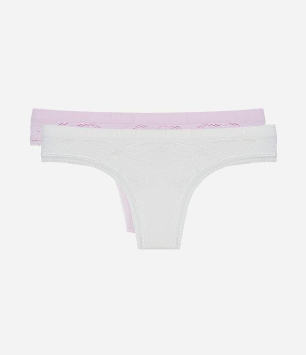 Kit 02 Calcinhas Biquíni Fio Seamless Floral - 2