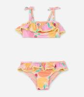 Biquini Infantil em Microfibra com Estampa de Frutinhas - Tam 2 a 4 Anos - 1