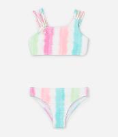 Biquini Infantil em Microfibra com Estampa Degrade Texturizado - Tam 5 a 14 Anos - 1