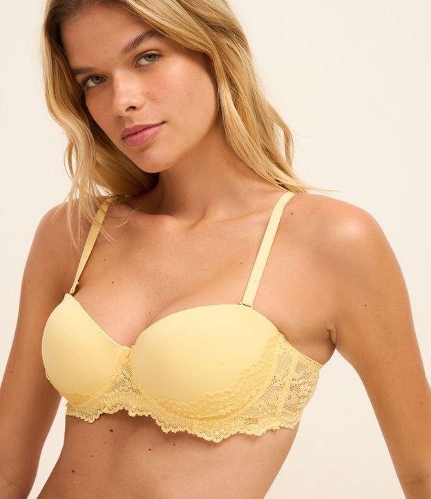 Sutiã Tomara que Caia em Microfibra com Renda - 1