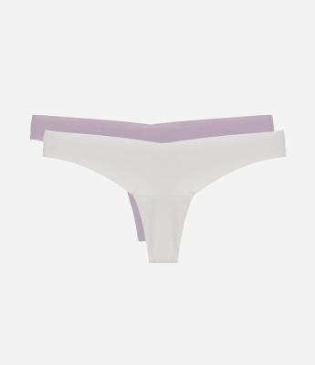 Kit 02 Calcinhas Biquini Fio em Microfibra com Corte a Fio