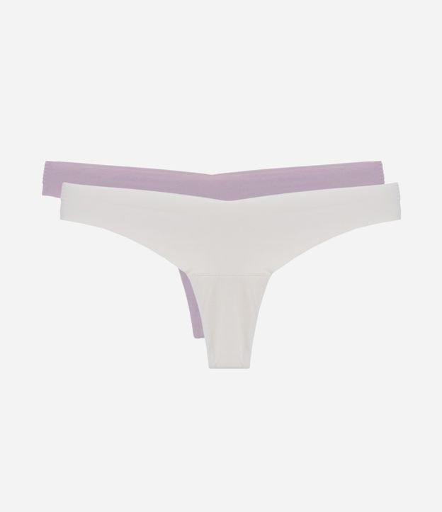 Kit 02 Calcinhas Biquini Fio em Microfibra com Corte a Fio - 1