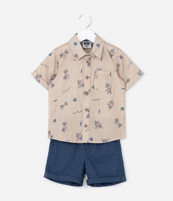 Conjunto Infantil em Algodão Patrulha Canina - Tam 2 a 6 Anos