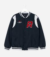 Jaqueta Bomber Infantil com Recortes Contrastante - Tam 5 a 14 Anos - 1