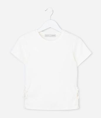 Blusa Slim Infantil com Abertura e Laços Laterais - Tam 7 a 14 Anos