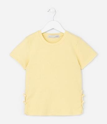 Blusa Slim Infantil com Abertura e Laços Laterais - Tam 7 a 14 Anos