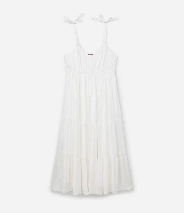 Vestido Midi em Viscose com Fio Metalizado e Alça de Lacinho Curve & Plus Size - 1