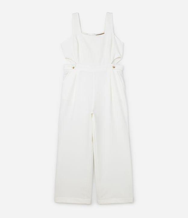 Macacão Pantalona Alfaiataria com Vazados Laterais Curve & Plus Size - 1