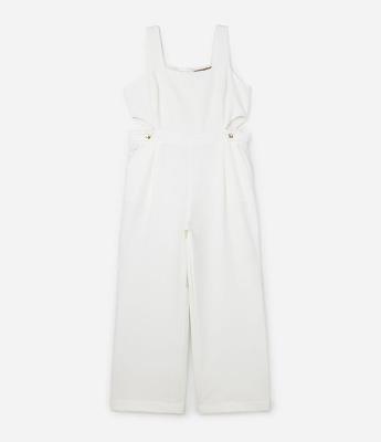 Macacão Pantalona Alfaiataria com Vazados Laterais Curve & Plus Size