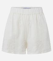 Short Cintura Alta em Cambraia com Efeito Amassado - 1