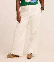 Calça Reta em Jeans com Cós Alfaiataria e Botão Forrado Curve & Plus Size - 2