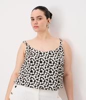 Regata em Crepe Acetinado Poá com Alça Larga Curve & Plus Size - 2