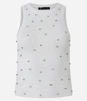 Blusa Regata Nadador em Tricô com Pedrarias de Strass - 1